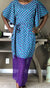 African print cord gown