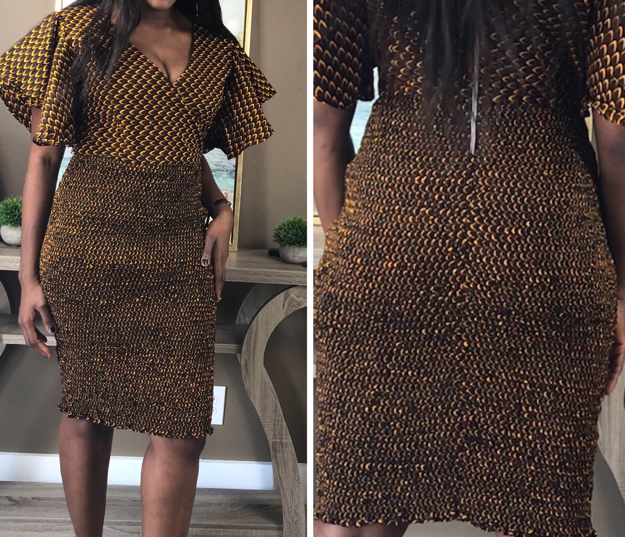 African print gown