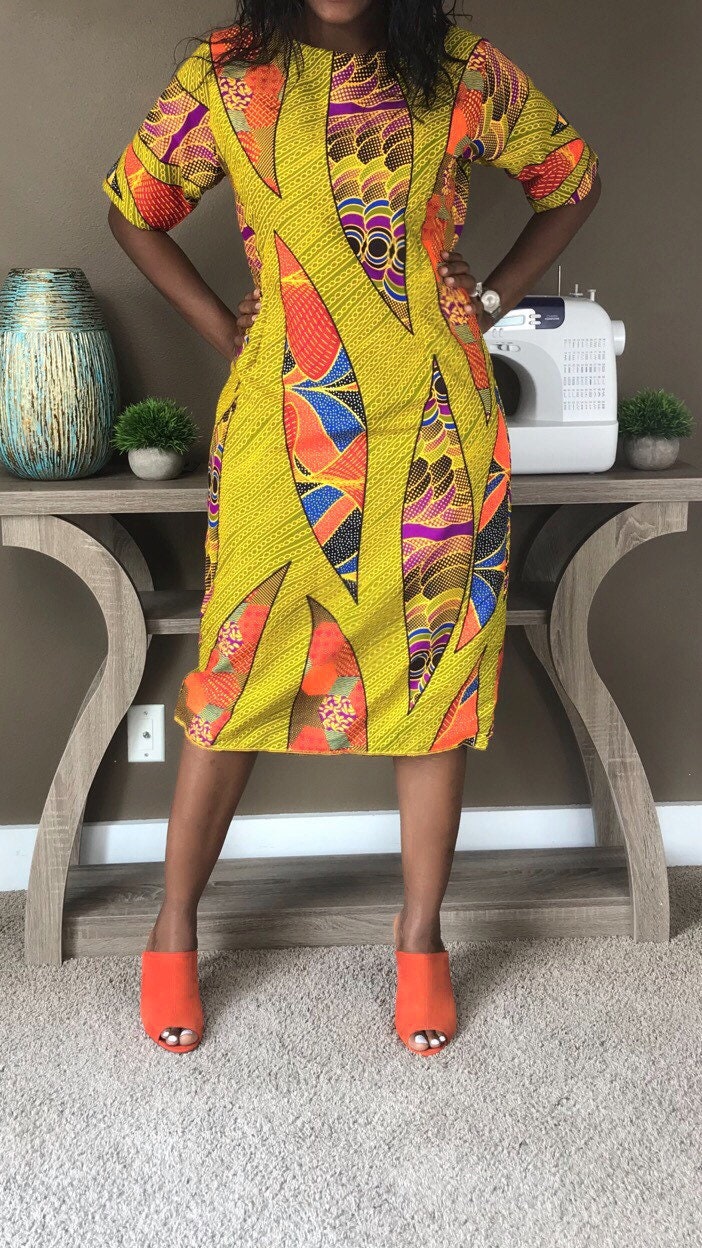Midi african dress gown