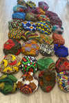 African Kente Cotton Bonnet Adult Size and Kids Available